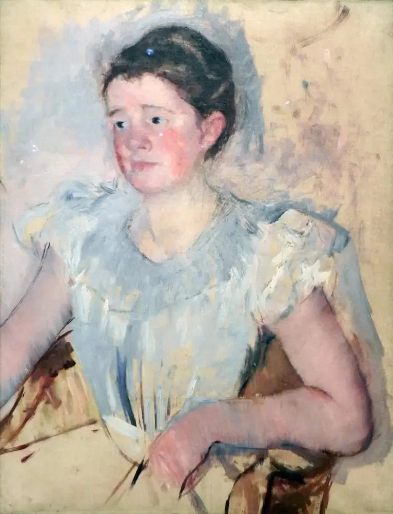 Buste de femme en corsage blanc - Mary Cassatt