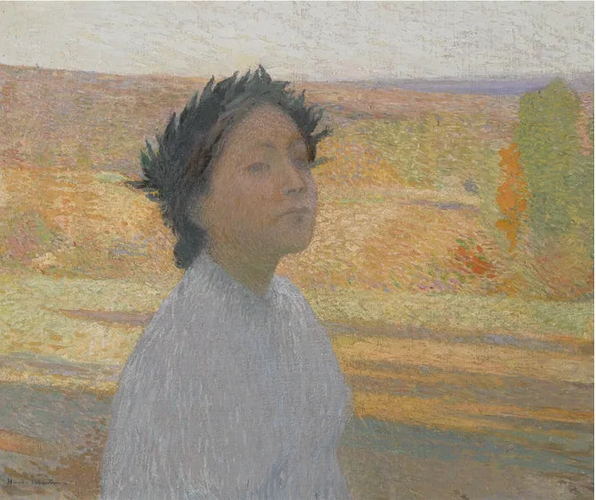 BUSTE DE JEUNE FILLE AVEC UNE COURONNE DE LAURIER - Henri-Jean Guillaume Martin
