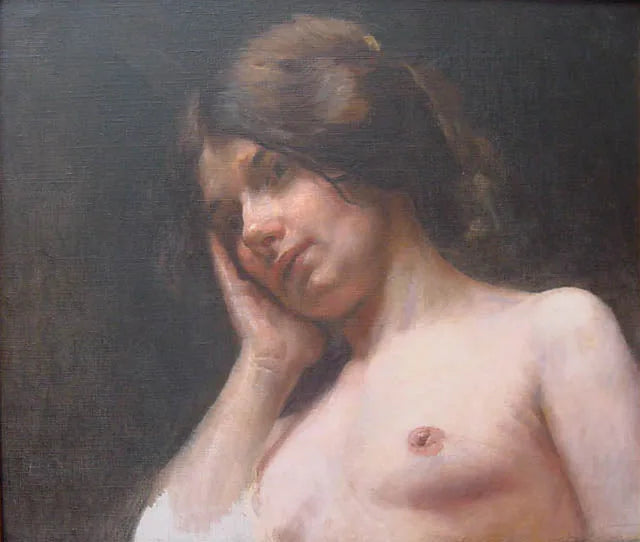 Buste féminin - Eliseu Visconti image 1 copie peinte à la main à l’huile