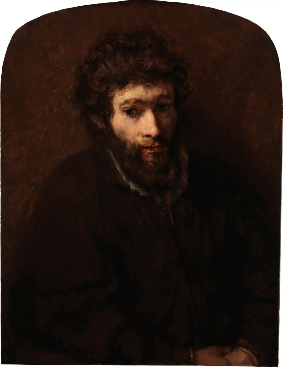 Buste d’un jeune homme barbu – Rembrandt, vers 1656–1658