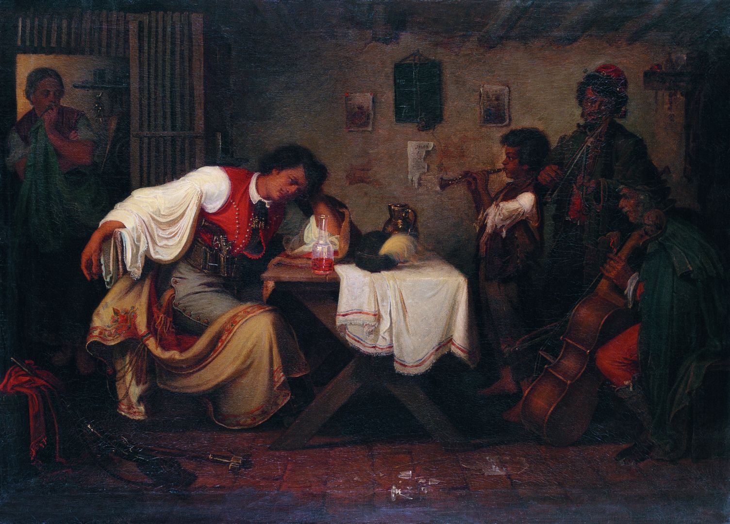 Búsuló betyár - Mihály Munkácsy image 1 reproduction d’œuvre d’art à l’huile