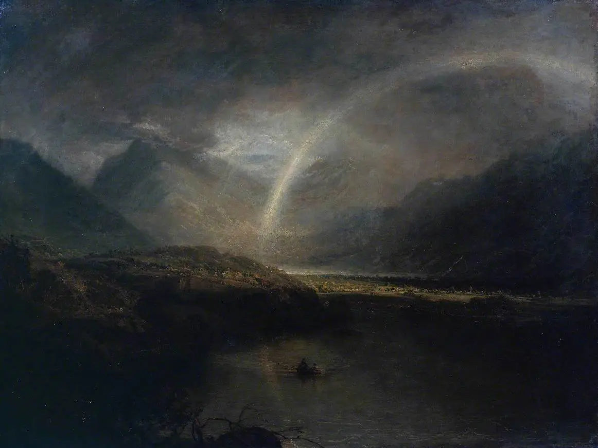Buttermere Lake, with Part of Cromackwater, Cumberland, a Shower - J. M. W. Turner image 1 reproduction de peinture à l’huile