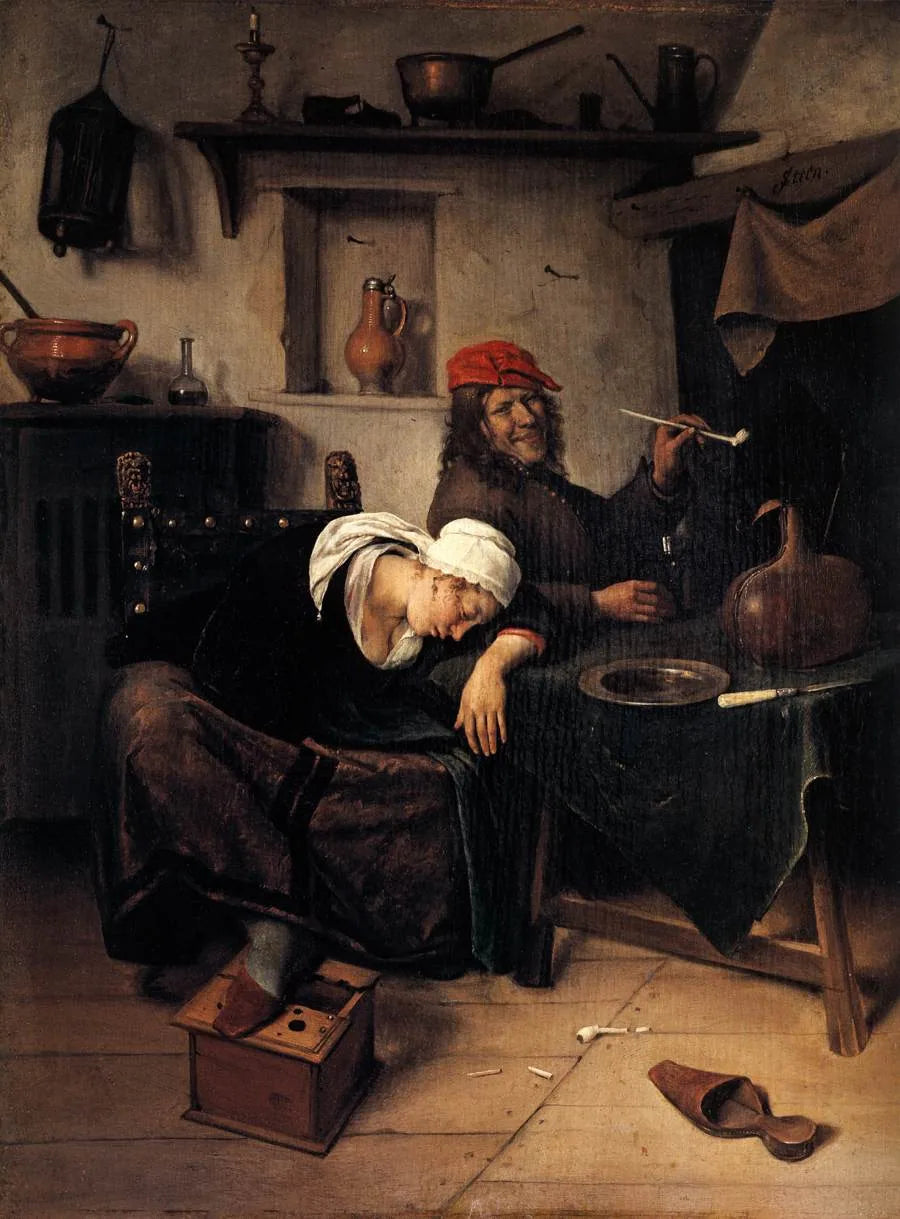 Buveurs - Jan Steen image 1 reproduction artisanale de tableau