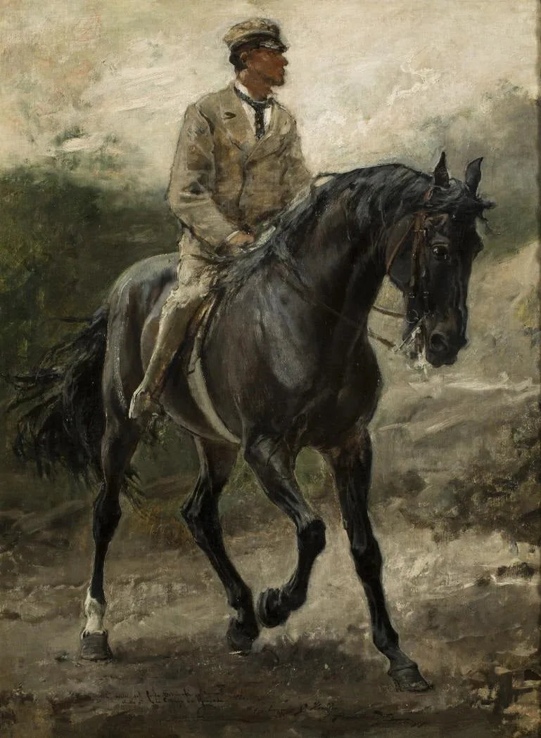 Caballo árabe del conde Bobrinski - Francisco Pradilla y Ortiz image 1 copie peinte à la main à l’huile