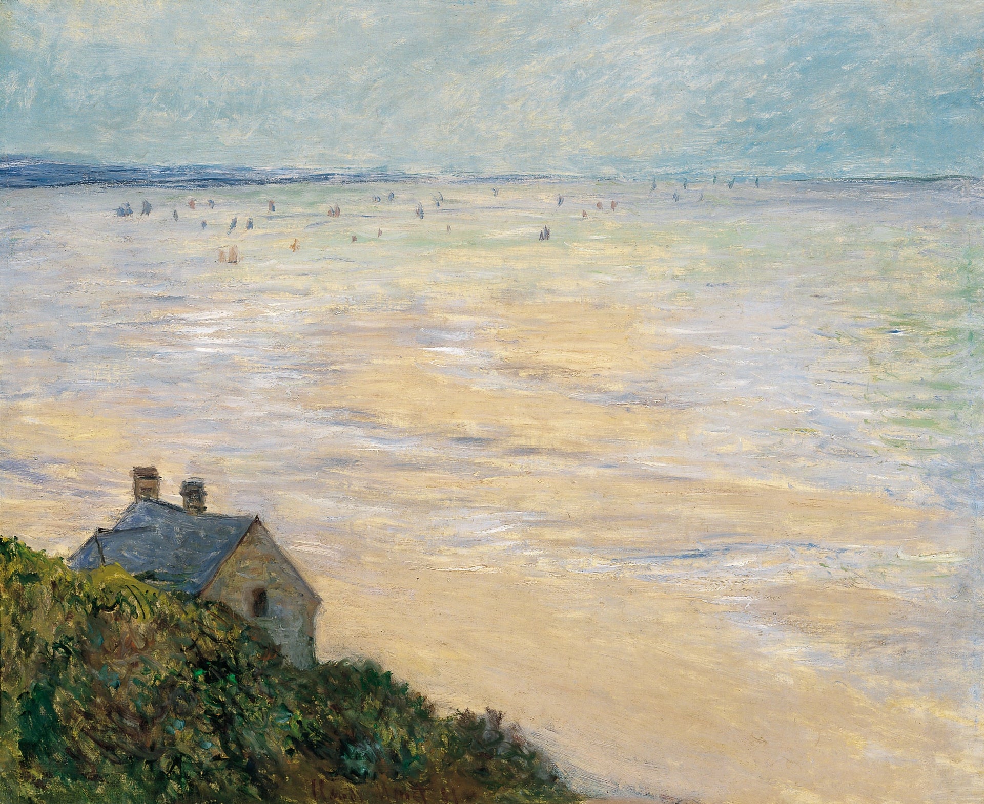 La Cabane à Trouville, marée basse W686 par Claude Monet, collection Carmen Thyssen-Bornemisza