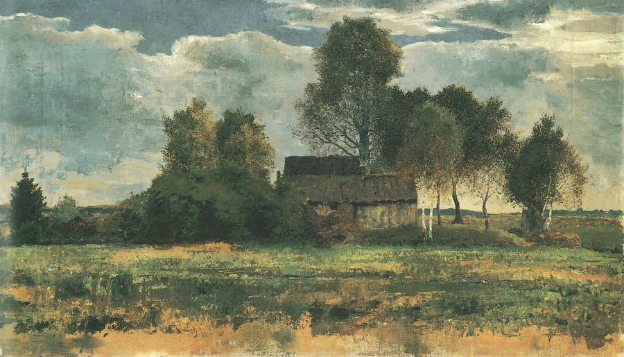Cabanes de landes dans la mousse de Dachau - Franz Marc