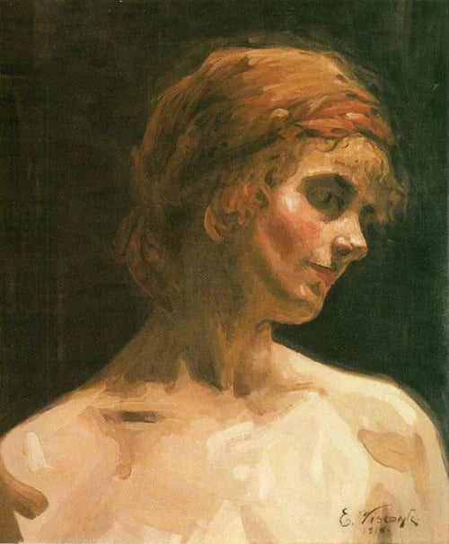 Cabeça de mulher - Eliseu Visconti image 1 reproduction réalisée par Alpha Reproduction