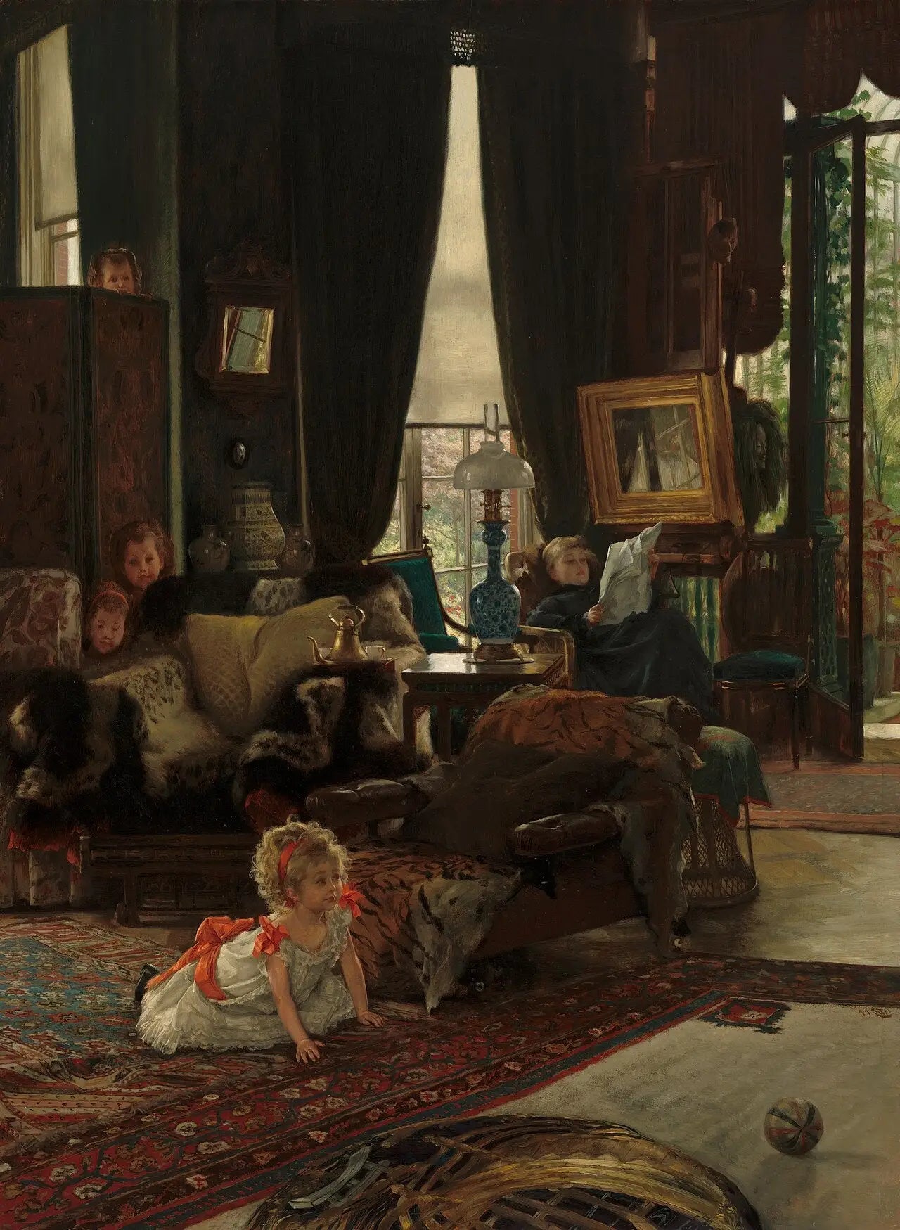 Cache-cache - James Tissot image 1 reproduction d’œuvre d’art à l’huile