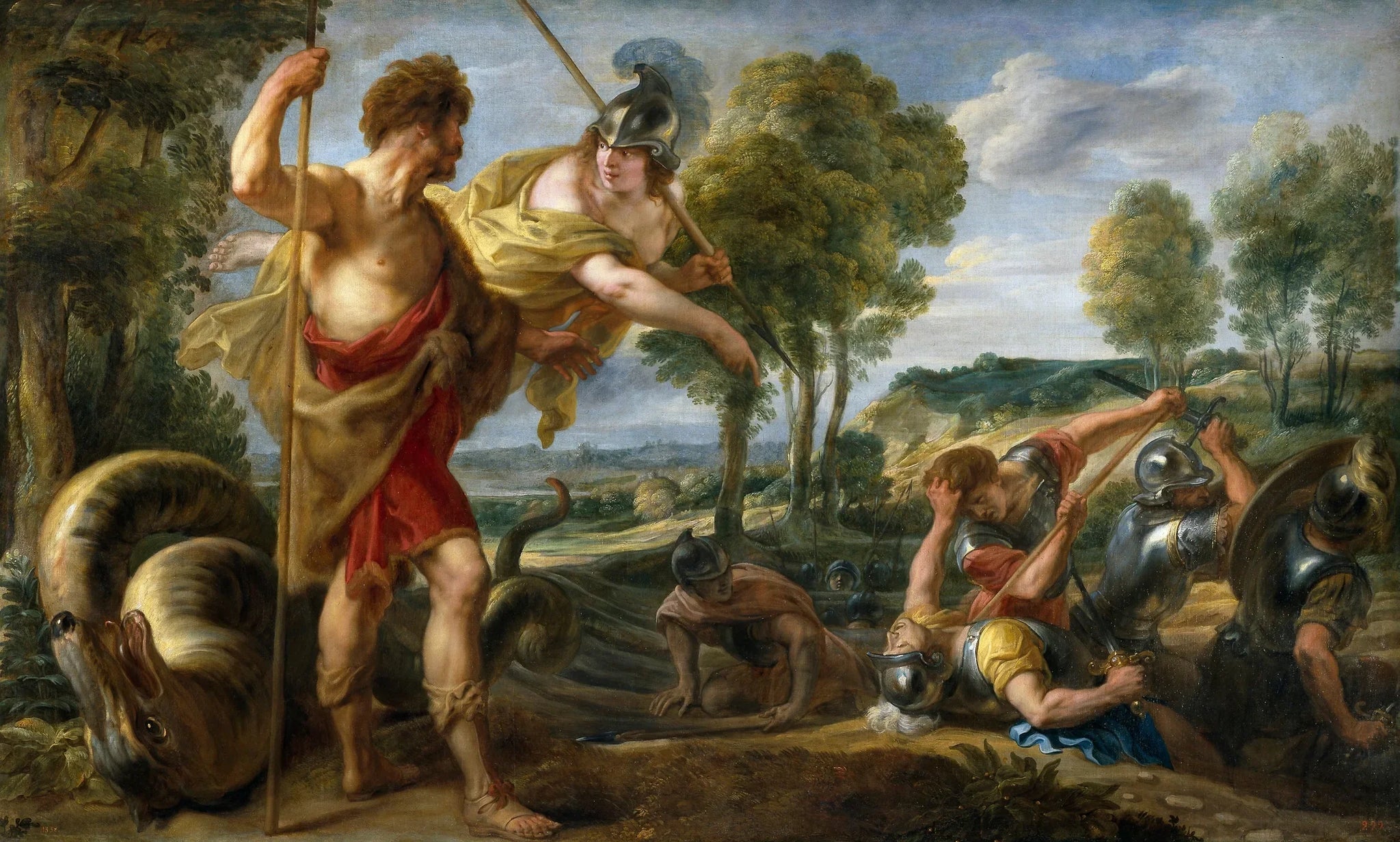 Cadmus et Minerve - Jacob Jordaens image 1 reproduction réalisée par Alpha Reproduction
