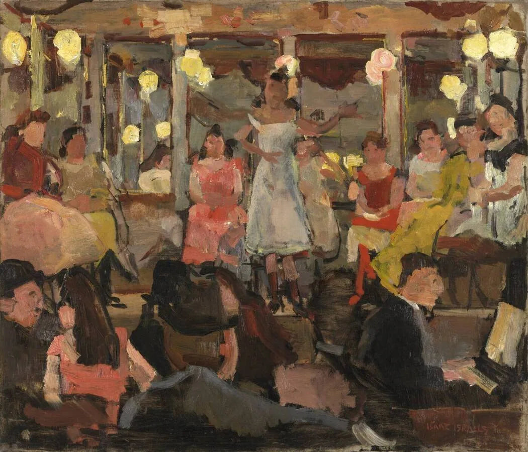 Café-Chantant au Nes à Amsterdam - Isaac Israëls image 1 reproduction d’œuvre d’art à l’huile