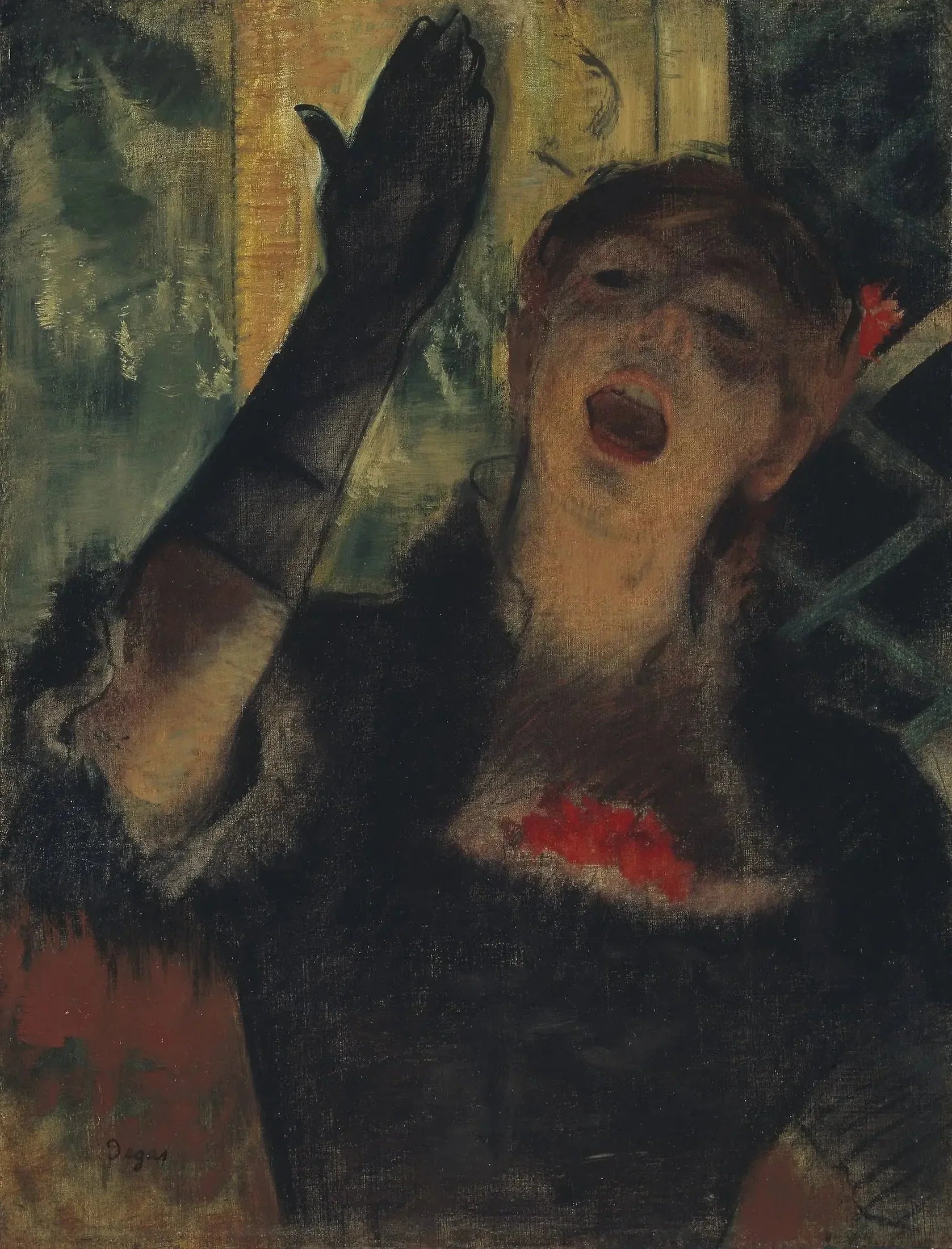 Café Singer - Edgar Degas image 1 copie peinte à la main à l’huile