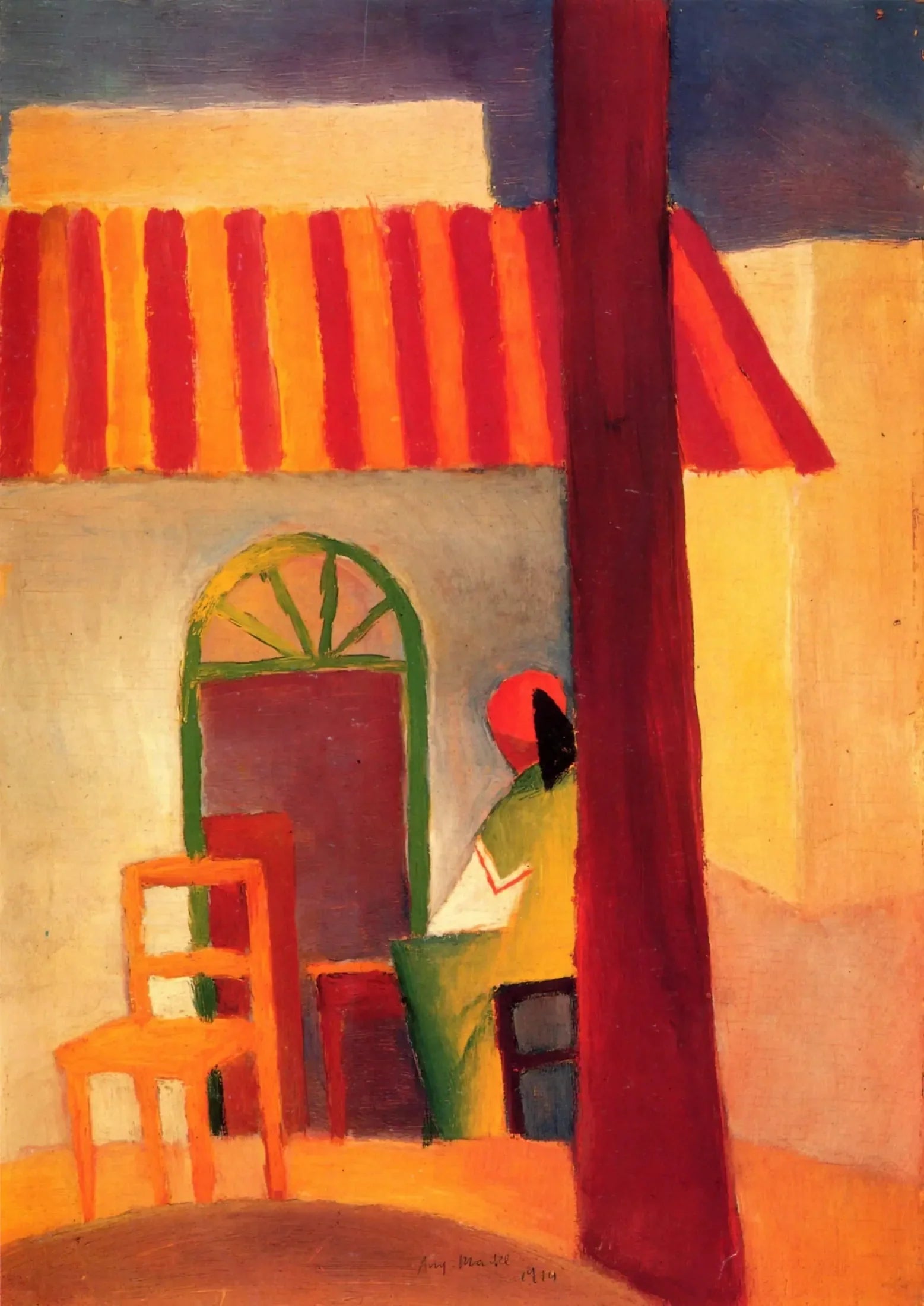 Café turc - August Macke image 1 reproduction de peinture à l’huile