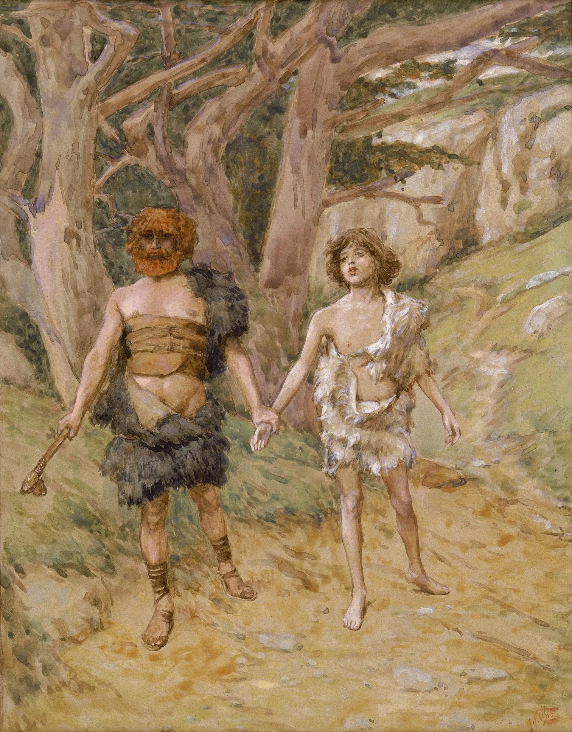 Caïn conduit Abel à la mort - James Tissot image 1 tableau peint à l’huile sur toile