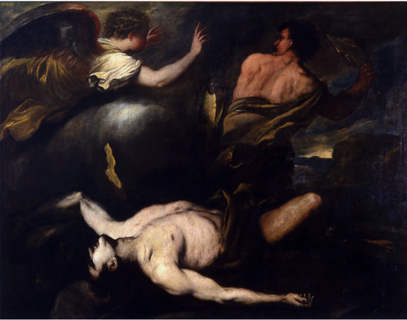 Caïn et Abel - Luca Giordano image 1 reproduction de peinture à l’huile