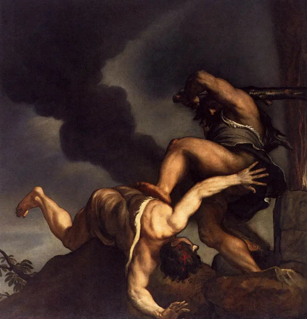 Caïn et Abel - Titian image 1 copie peinte à la main à l’huile