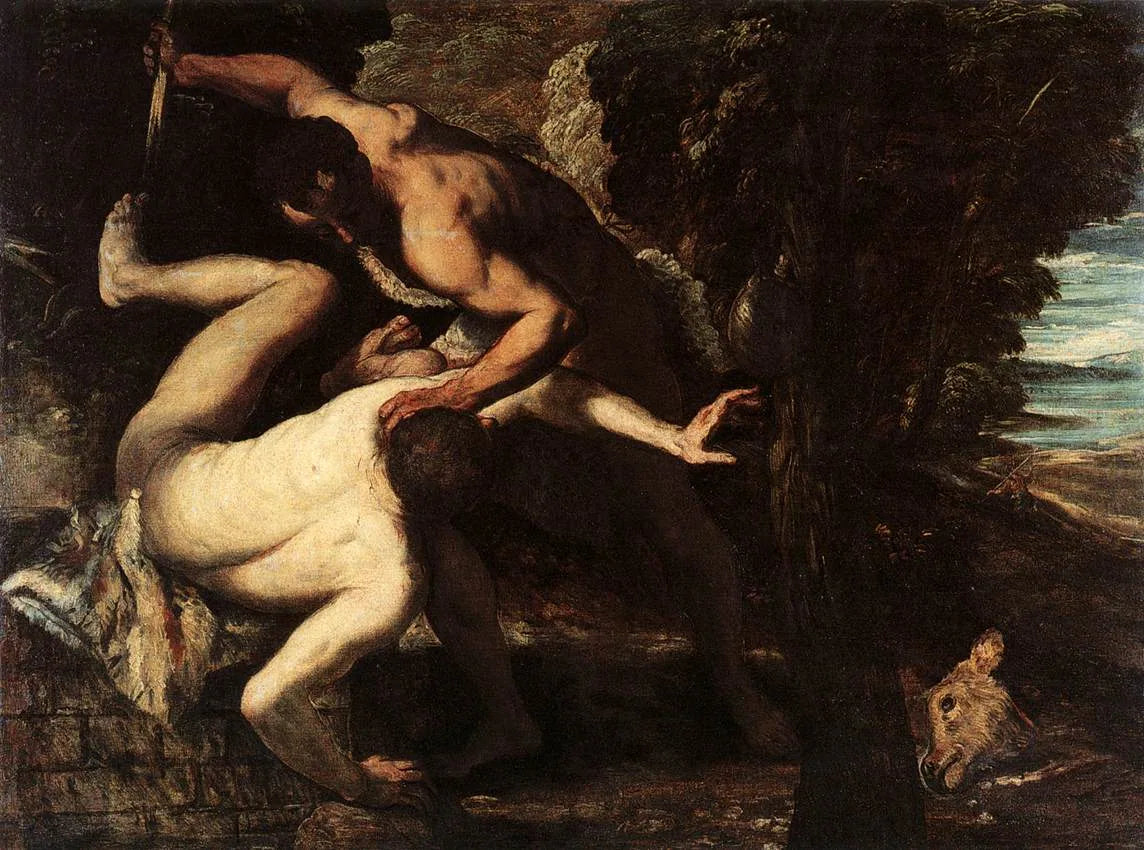 Caïn tuant Abel (Le Tintoret) - Jacopo Tintoretto image 1 reproduction de peinture à l’huile