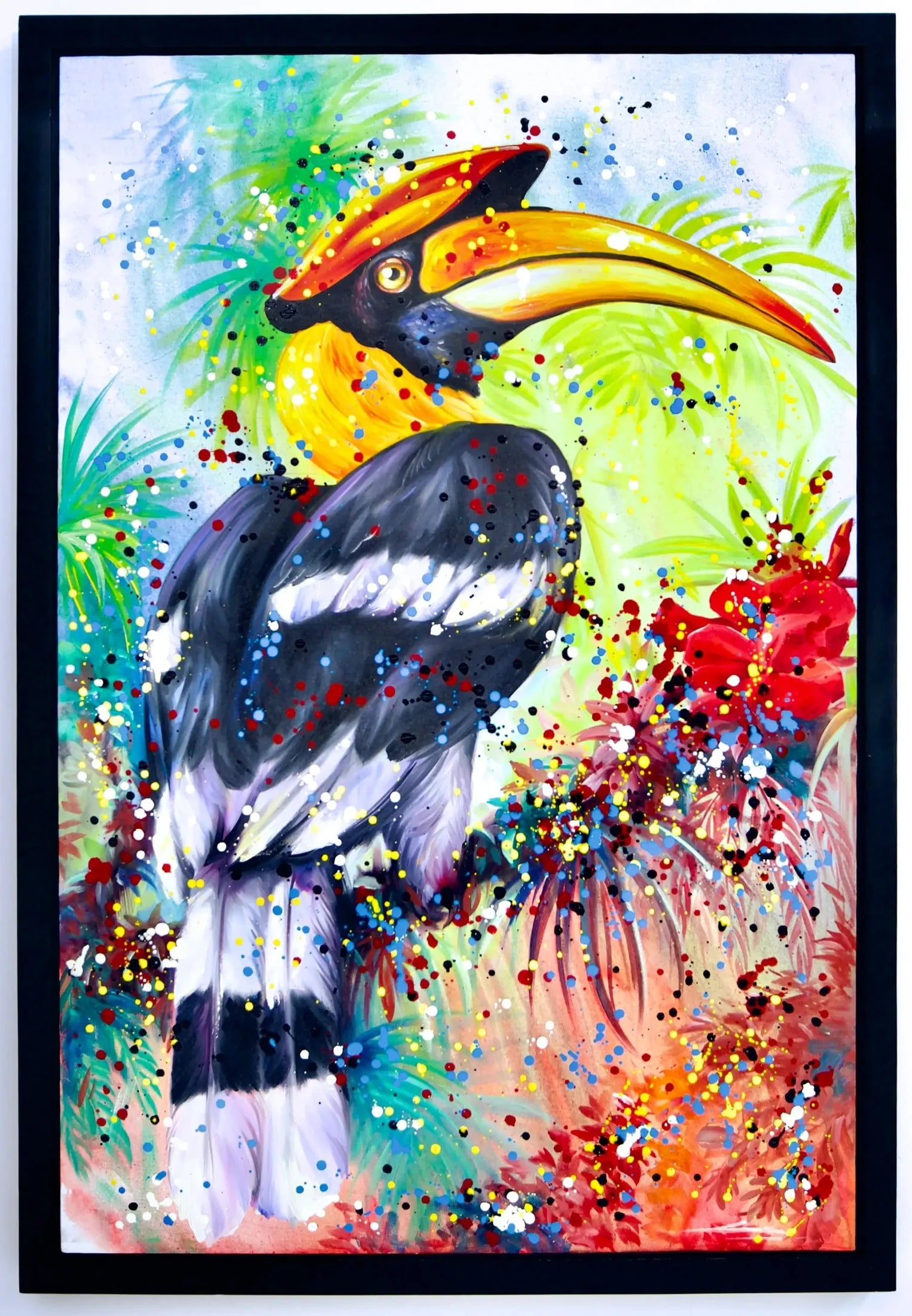 Calao Pop Art | 80 X 120 cm image 1 reproduction d’œuvre d’art à l’huile