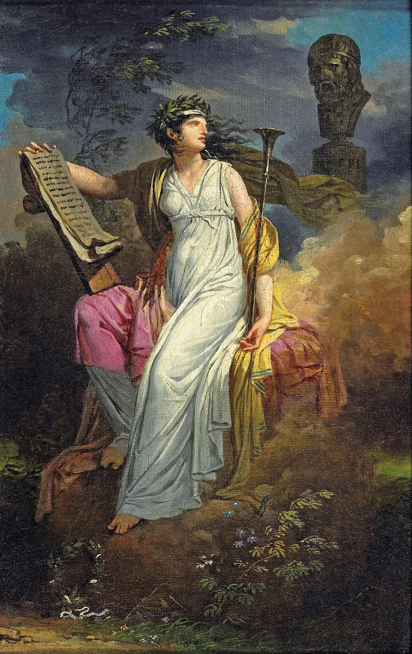 Calliope, muse de la poésie - Charles Meynier image 1 copie peinte à la main à l’huile