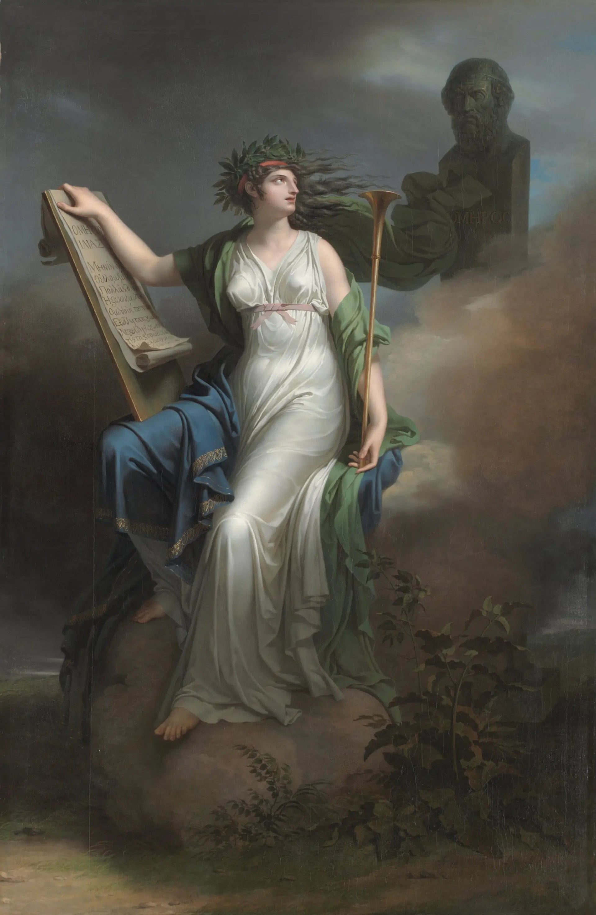 Calliope, muse qui préside au poème épique - Charles Meynier image 1 copie de tableau peinte à la main