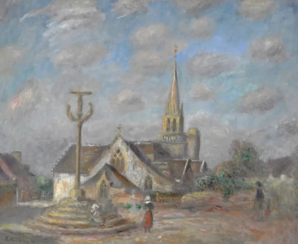 Calvaire et église de Nizon - Pierre-Auguste Renoir image 1 tableau peint à l’huile sur toile