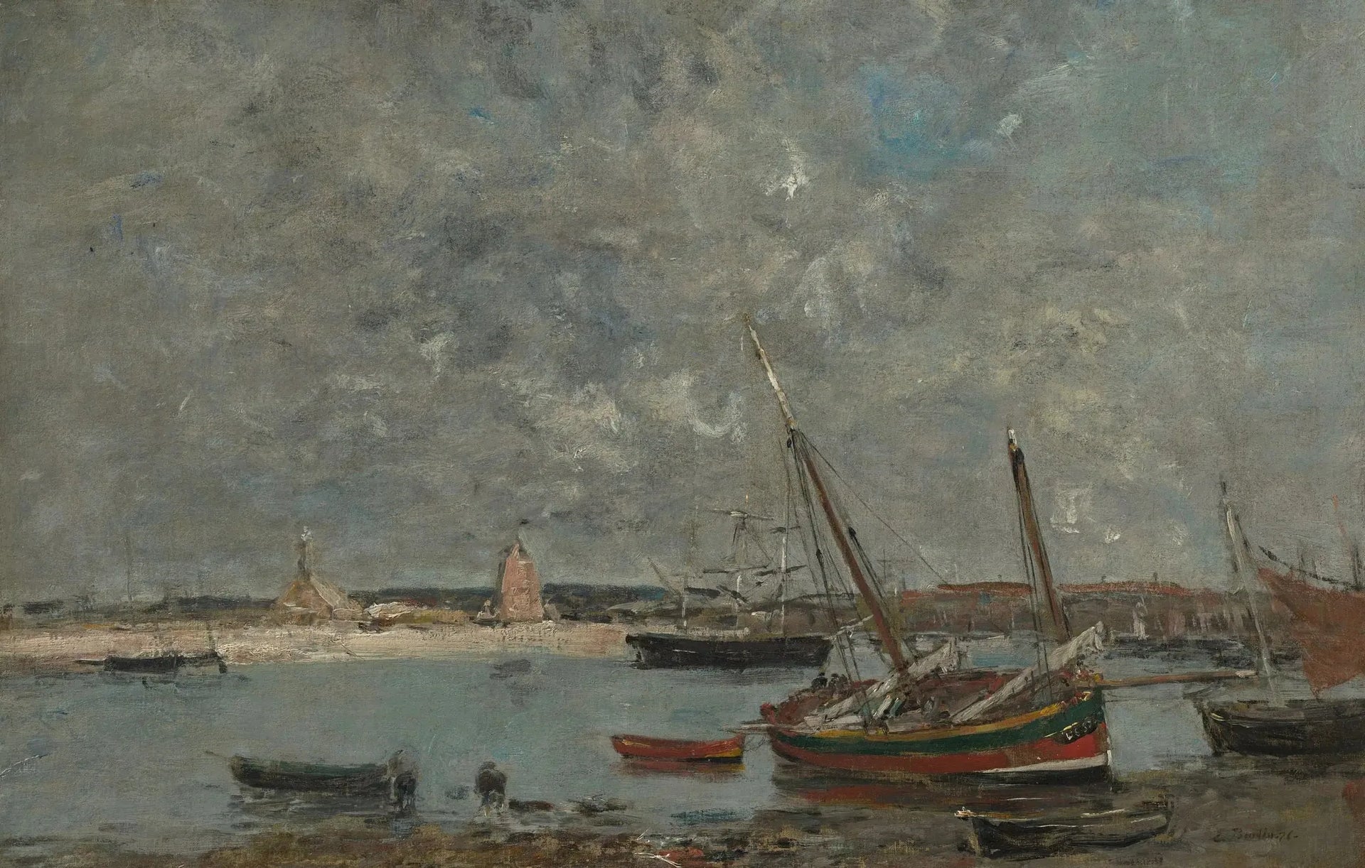 Camaret : Le Port - Eugène Boudin image 1 reproduction de peinture à l’huile