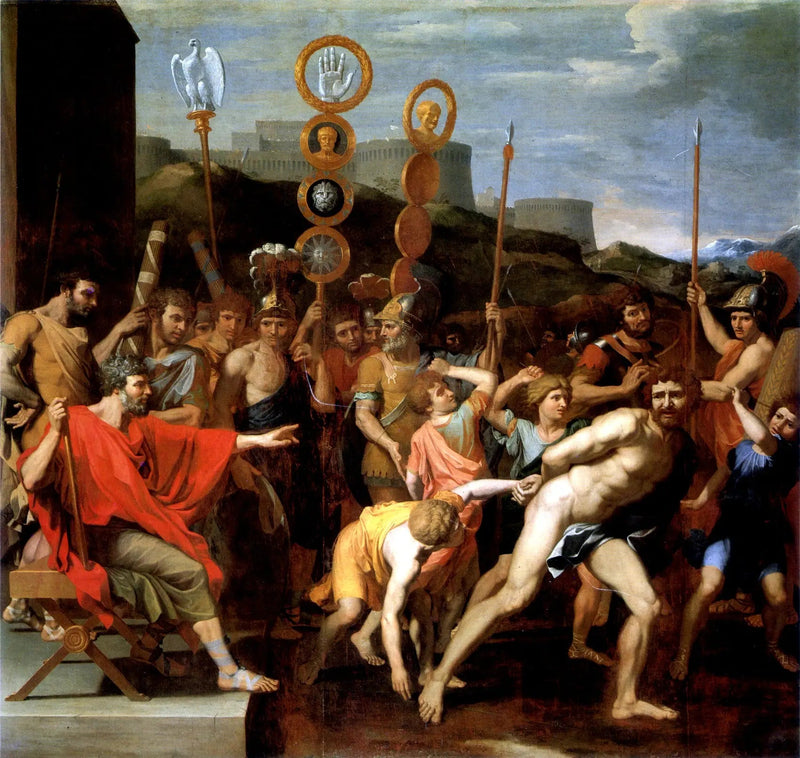 Camille livre le maître d'école de Faléries à ses écoliers - Nicolas Poussin
