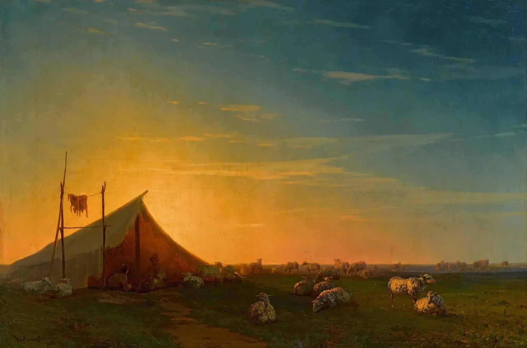 Camp des bergers - Ivan Aïvazovski image 1 tableau peint à l’huile sur toile
