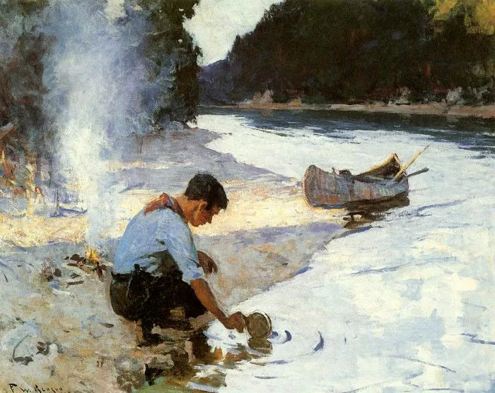 Camp - Frank Weston Benson image 1 reproduction de peinture à l’huile