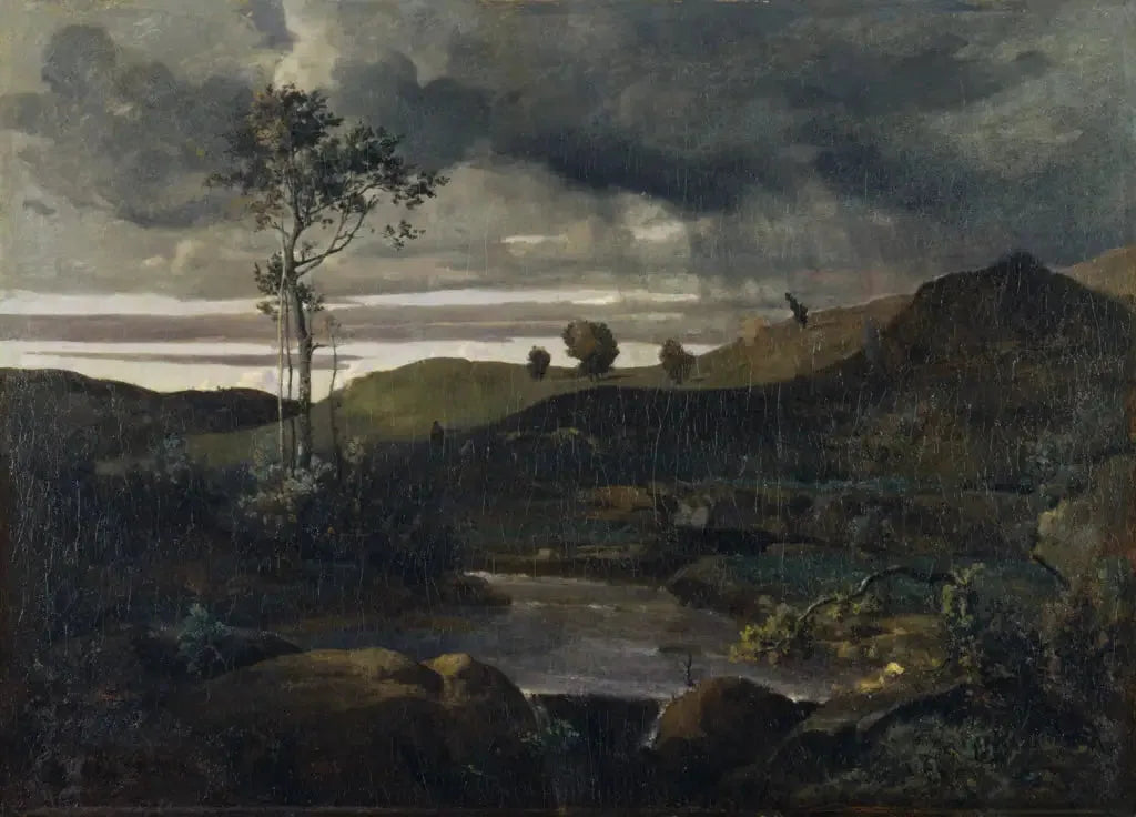 Campagne de Rome en hiver - Jean-Baptiste Camille Corot image 1 reproduction de peinture à l’huile