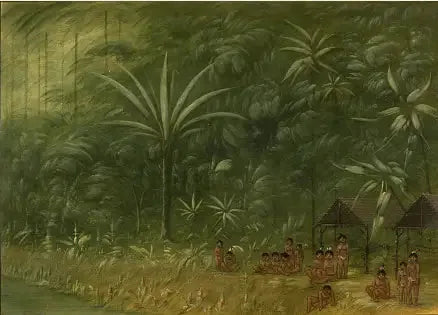 Campement de Cocomas - Regard vers le rivage - George Catlin image 1 reproduction réalisée par Alpha Reproduction