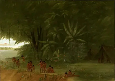 Campement de Mauhees - George Catlin