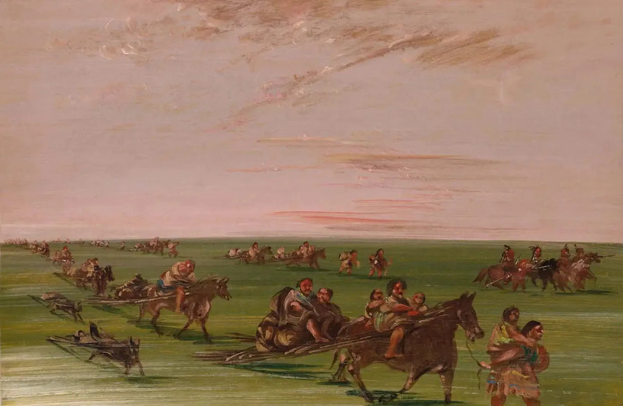 Campement mobile de la bande des Sioux - George Catlin