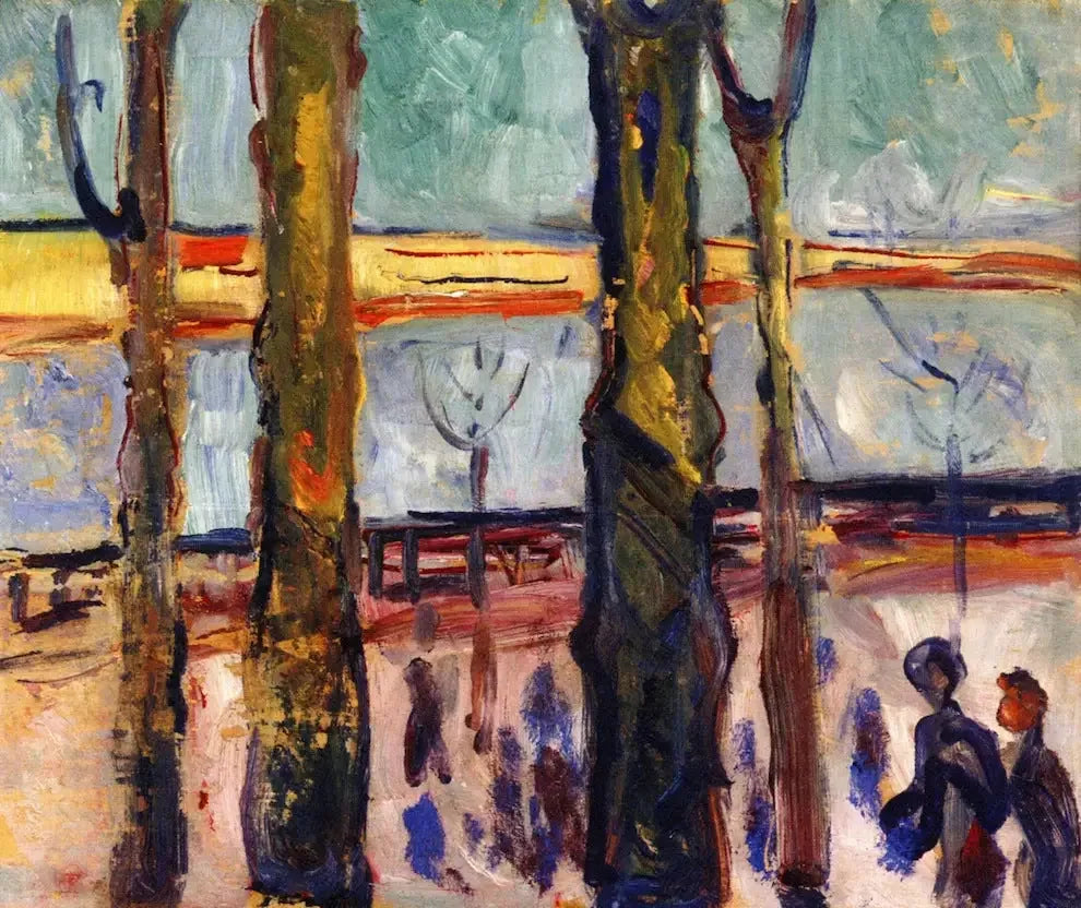 canal à Warnemünde - Edvard Munch image 1 copie de tableau peinte à la main
