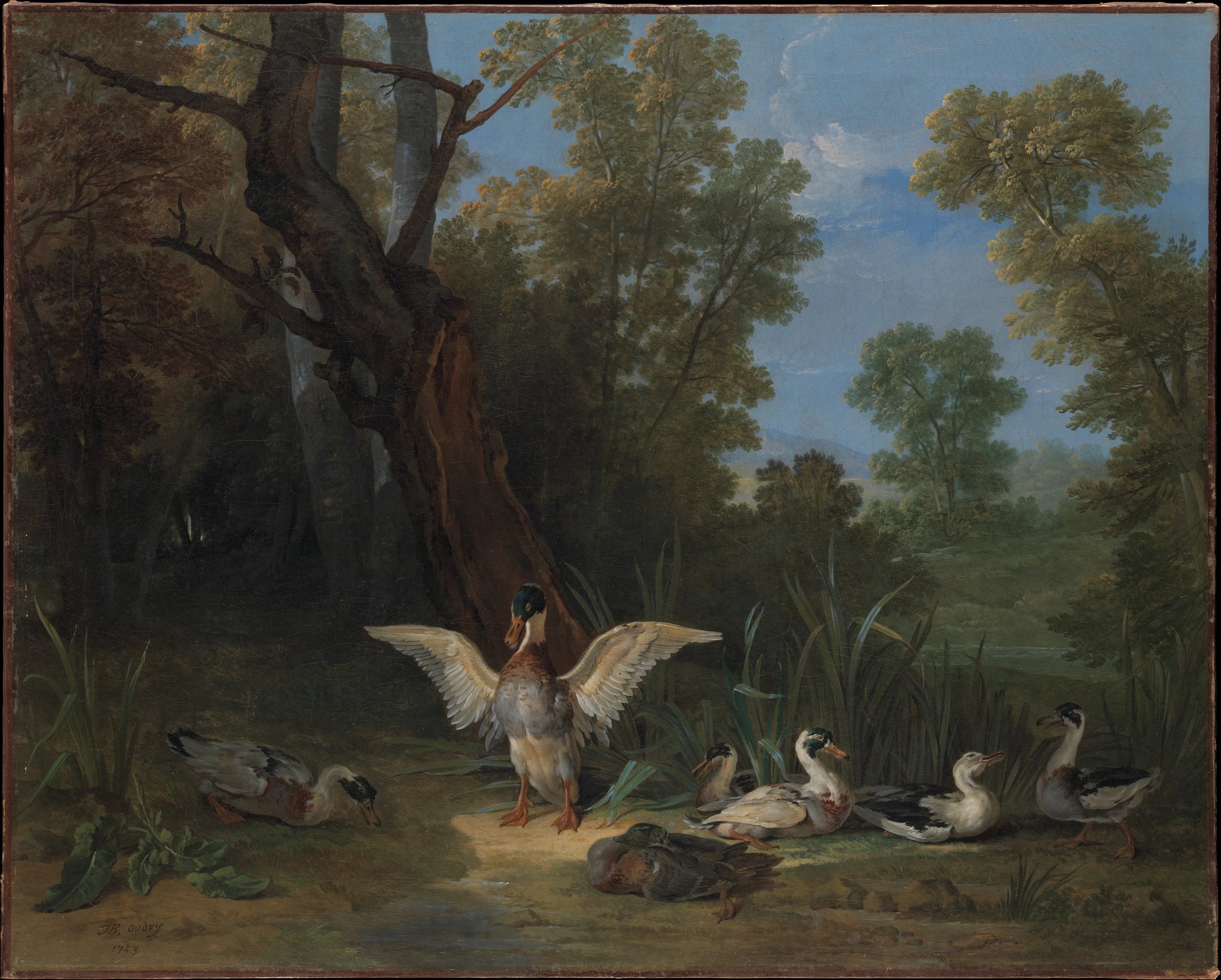 Canards se reposant au soleil - Jean-Baptiste Oudry
