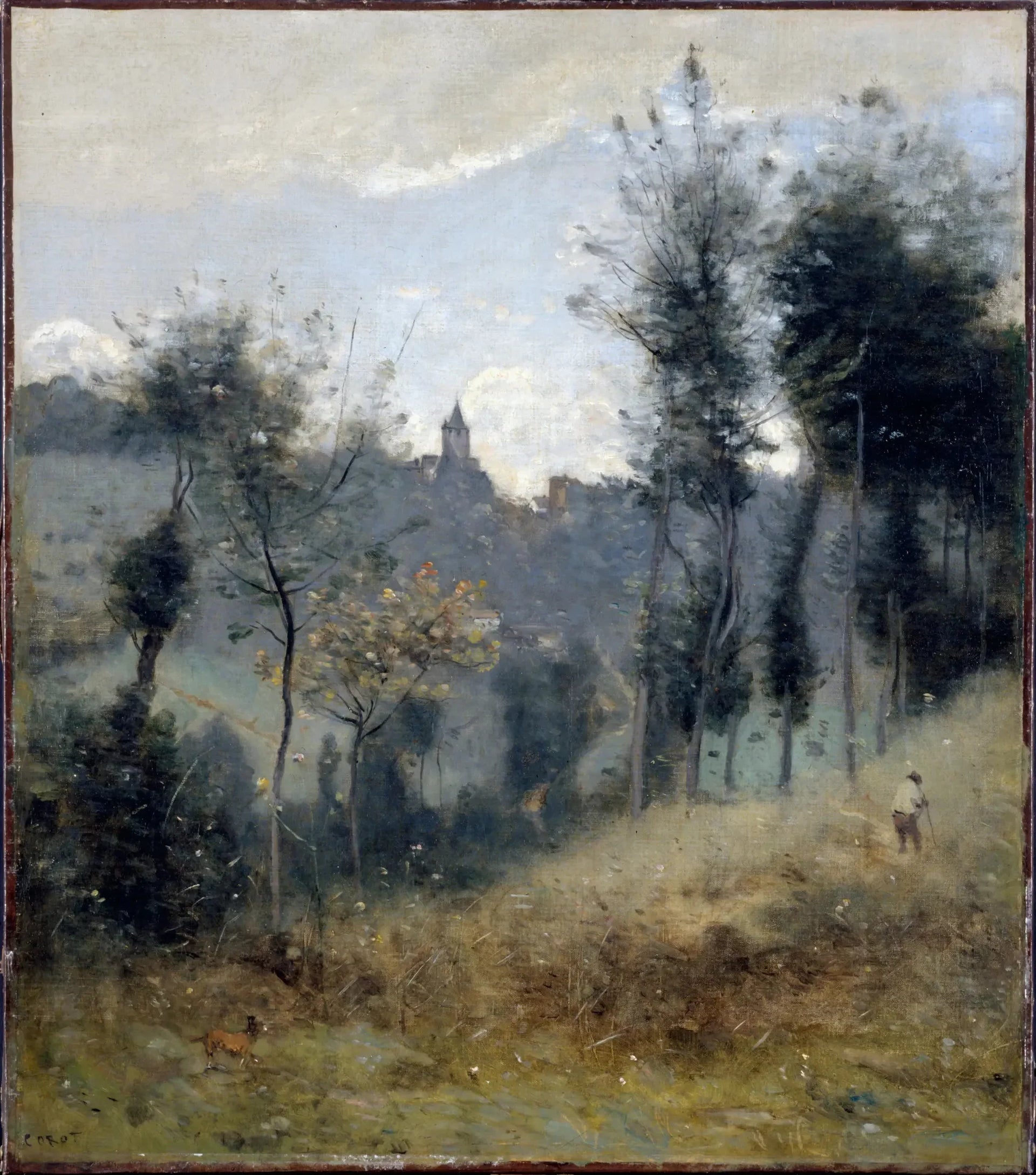 Canteleu - Jean-Baptiste Camille Corot image 1 tableau peint à l’huile sur toile