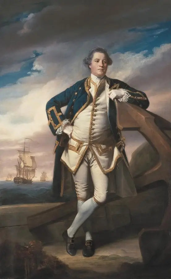 Capitaine Philémon Pownall - Joshua Reynolds image 1 reproduction de peinture à l’huile