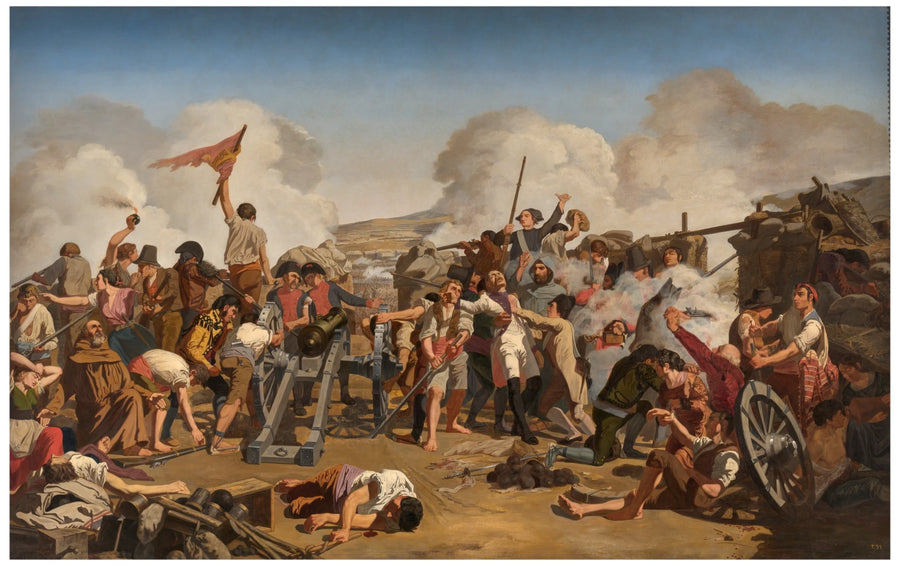 Le capitaine Roméo meurt en repoussant les Français à la batterie de la Puerta del Carmen. Épisode du premier siège de Saragosse - Juan José Martínez de Espinosa