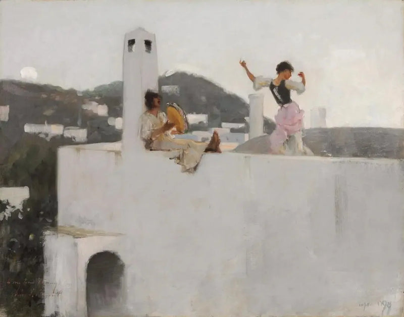 Capri Girl sur un toit - John Singer Sargent