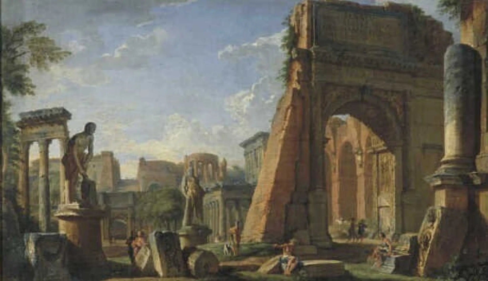 Capriccio avec des motifs du Forum Romanum - Giovanni Paolo Panini image 1 reproduction réalisée par Alpha Reproduction