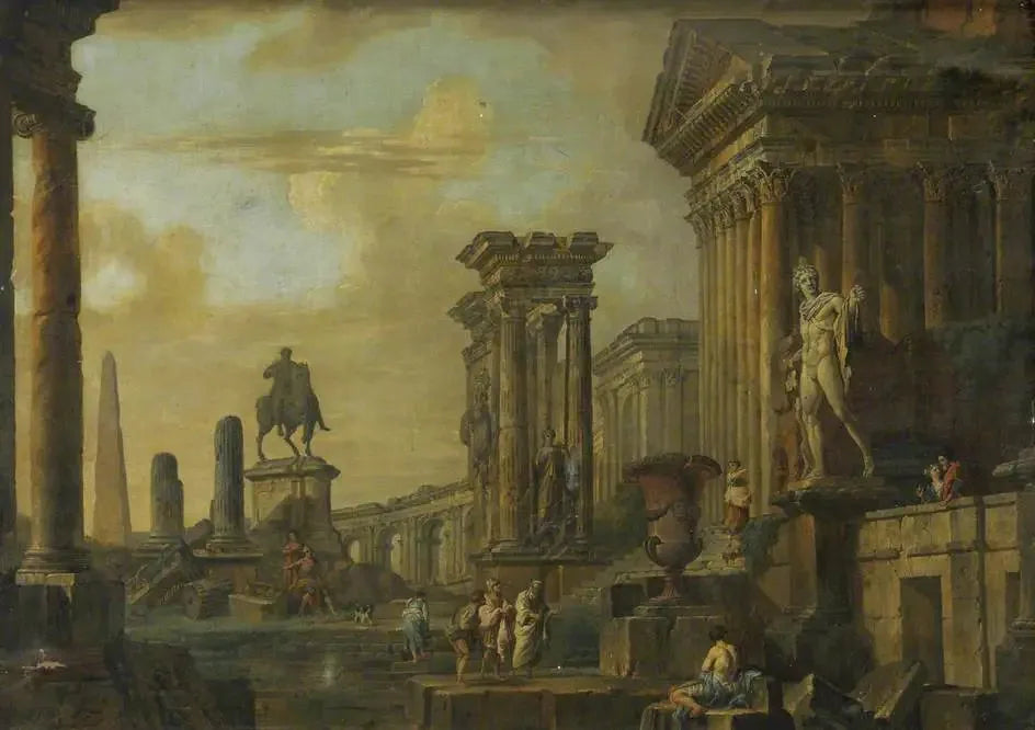 Capriccio - Giovanni Paolo Panini image 1 tableau peint à l’huile sur toile