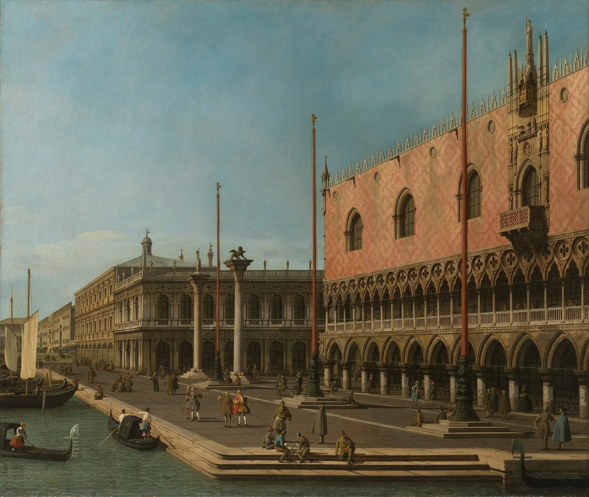 Caprice du Môle et du palais du Doge - Canaletto image 1 reproduction de peinture à l’huile