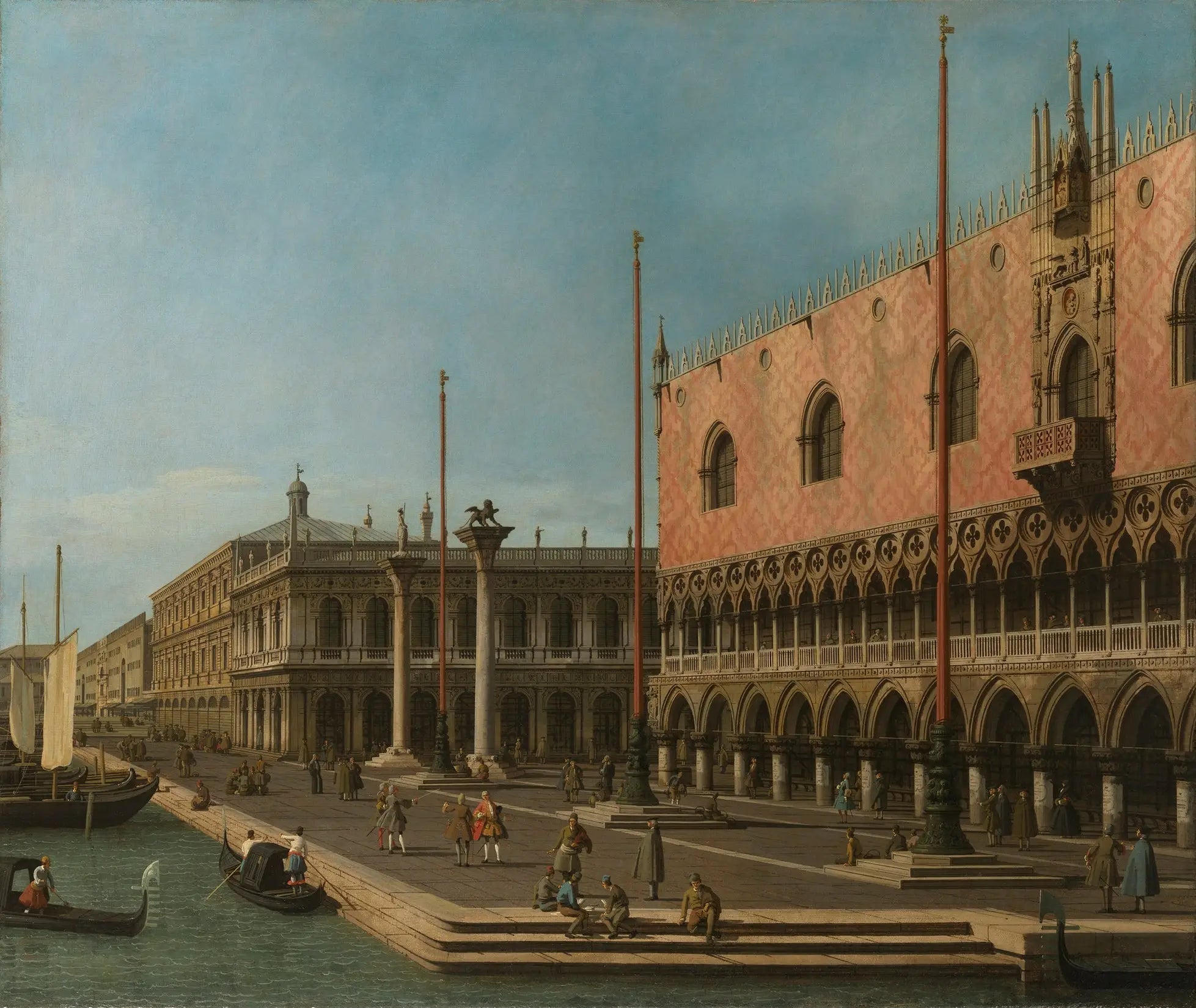 Caprice du Môle et du palais du Doge - Canaletto image 1 reproduction de peinture à l’huile