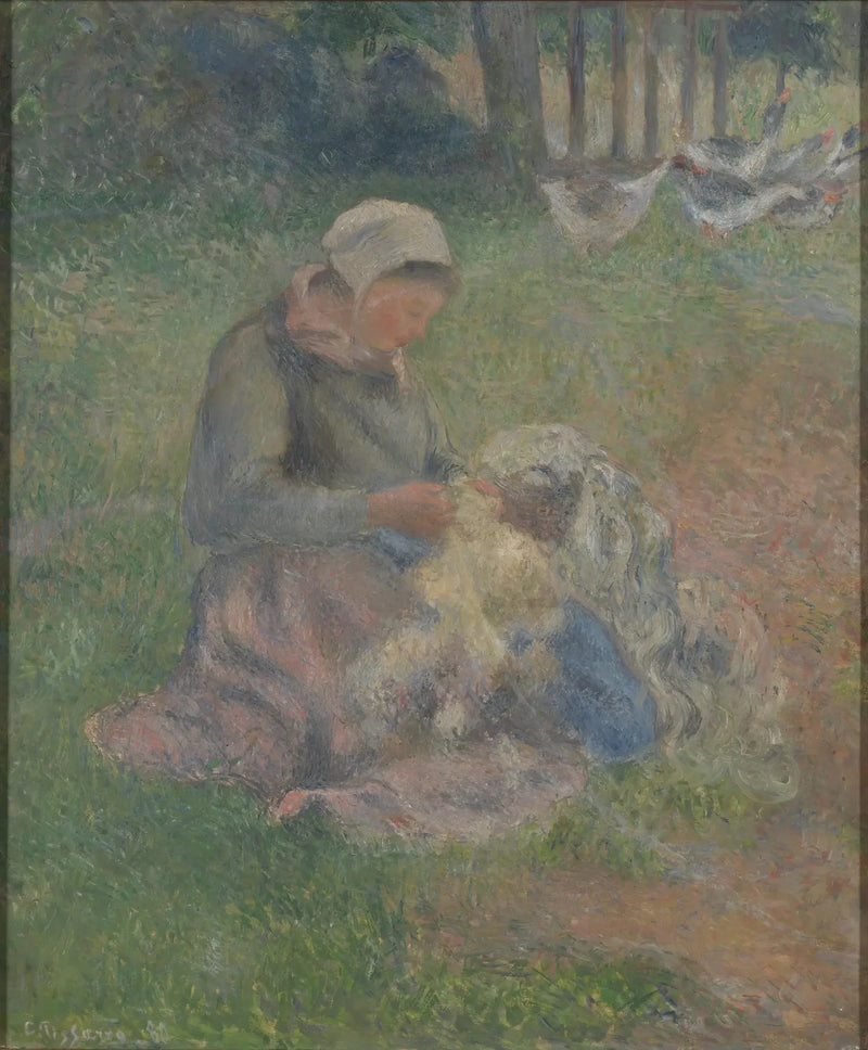 Cardeuse de laine - Camille Pissarro