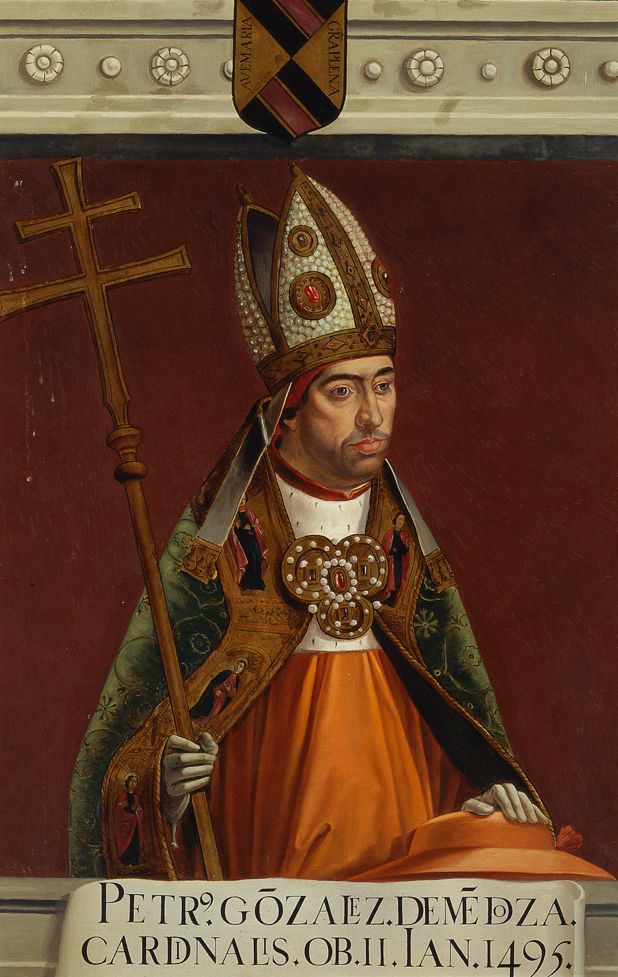 Cardinal Don Pedro González de Mendoza, archevêque de Tolède (copie) - Matías Moreno