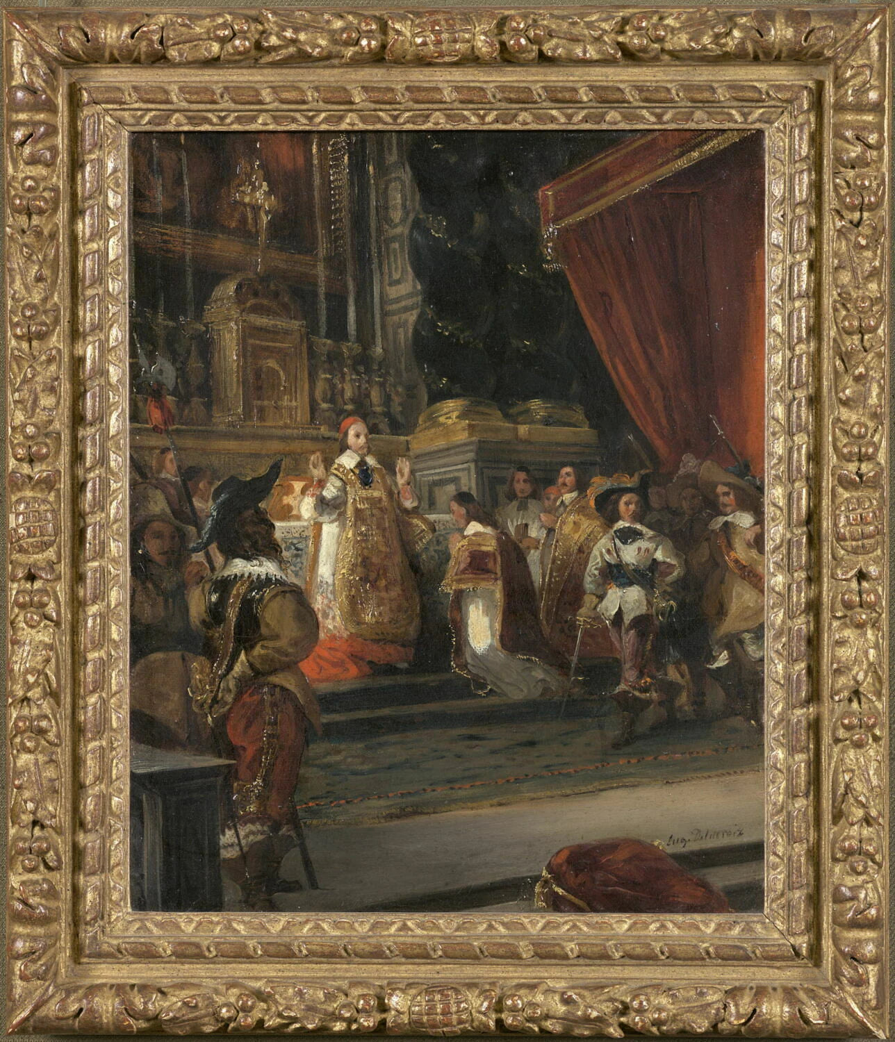 Le cardinal de Richelieu disant la messe dans la chapelle du Palais-Royal - Eugène Delacroix