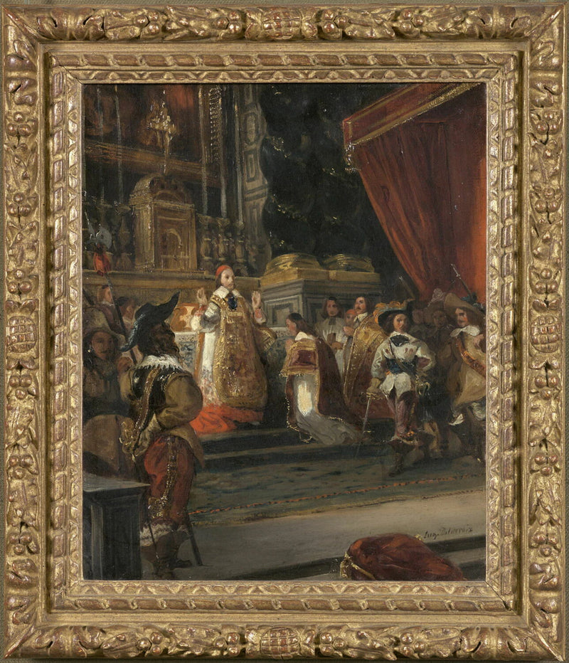 Le cardinal de Richelieu disant la messe dans la chapelle du Palais-Royal - Eugène Delacroix