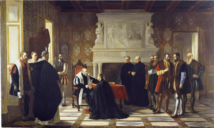 Carlos V reçoit la visite de San Francisco de Borja à Yuste - Joaquin Maria Herrer y Rodriguez