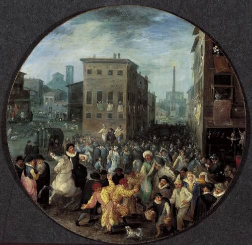 Carnaval romain : Allégorie de l'hiver - Jan Brueghel l'Ancien image 1 reproduction d’œuvre d’art à l’huile