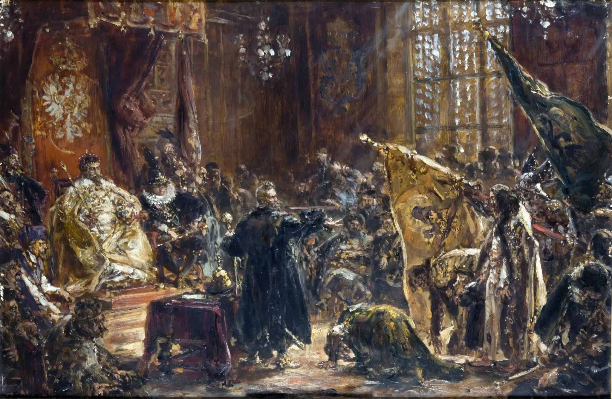Carowie Szujscy na Sejmie Warszawskim - Jan Matejko image 1 reproduction réalisée par Alpha Reproduction