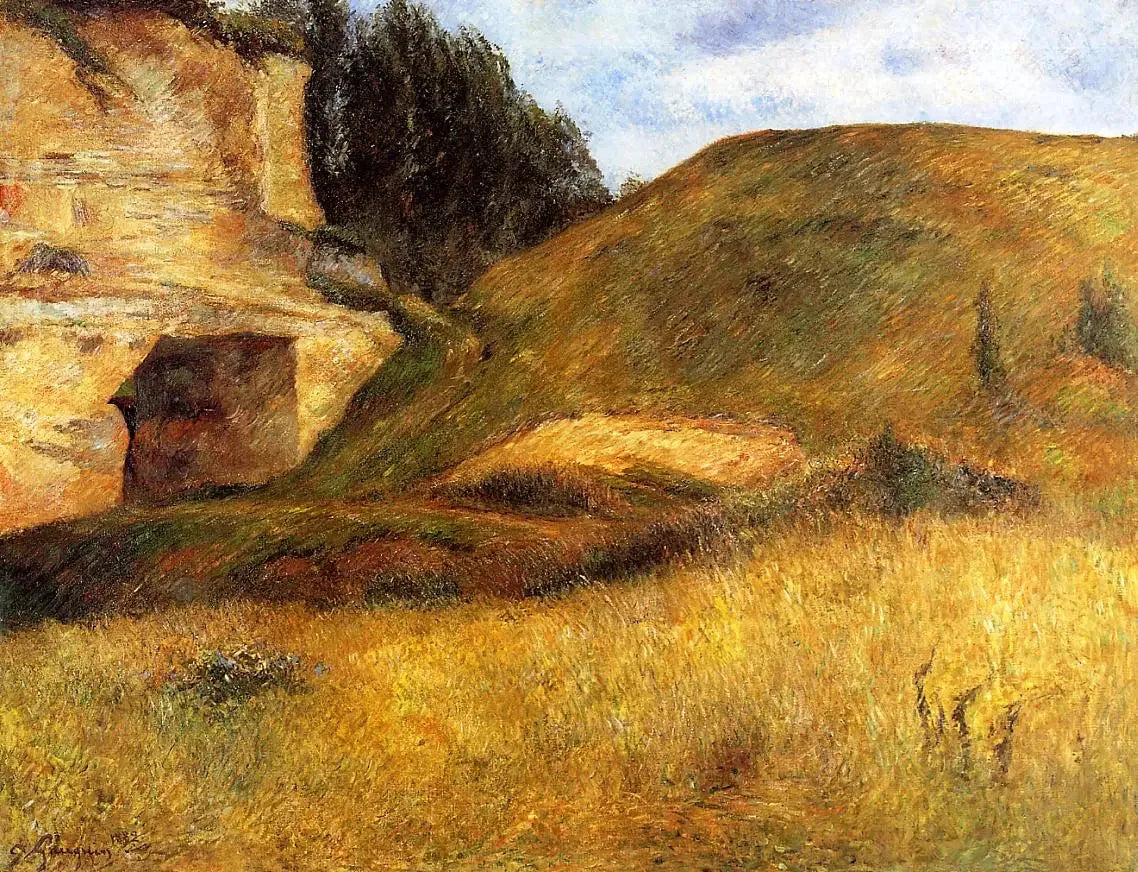 Carrière aux environs de Pontoise - Paul Gauguin image 1 reproduction de peinture à l’huile